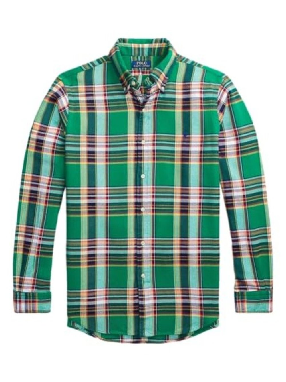 Polo Ralph Lauren Boys Green Plaid Flannel Shirt, Size 14/16